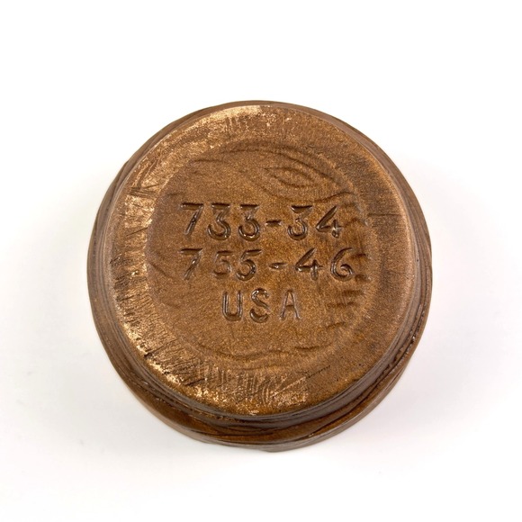 VTG MCM California Pottery Sequoia Ware 4 pc Condiment Relish Chip Dip Set Lava - Picture 6 of 12